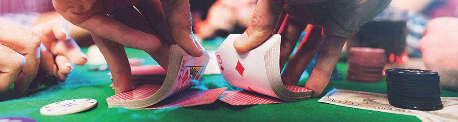 Deck of cards being shuffled | Poker Room in Cross Lanes, West Virginia