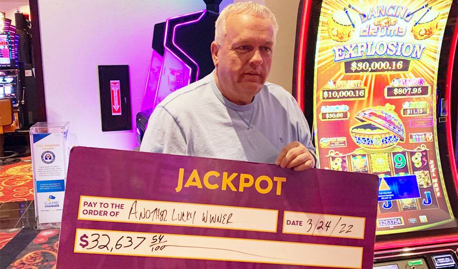 Jackpot winner, James R, won $32,638 at Mardi Gras Casino & Resort