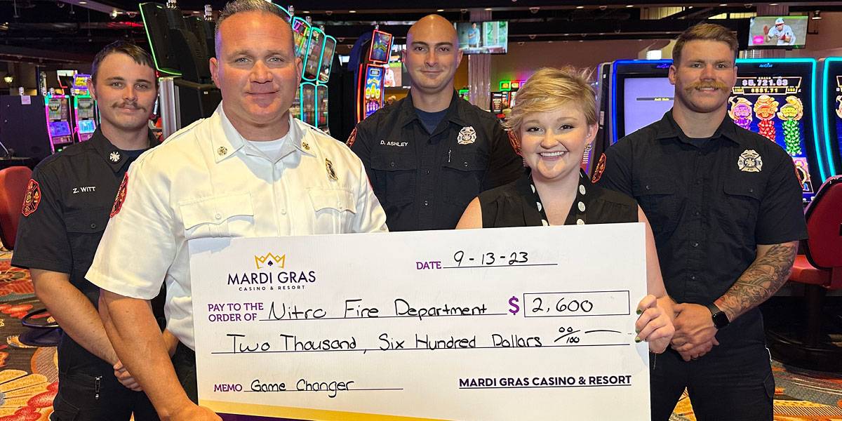 Mardi Gras Casino & Resort’s Giving Back to the Nitro Fire Department