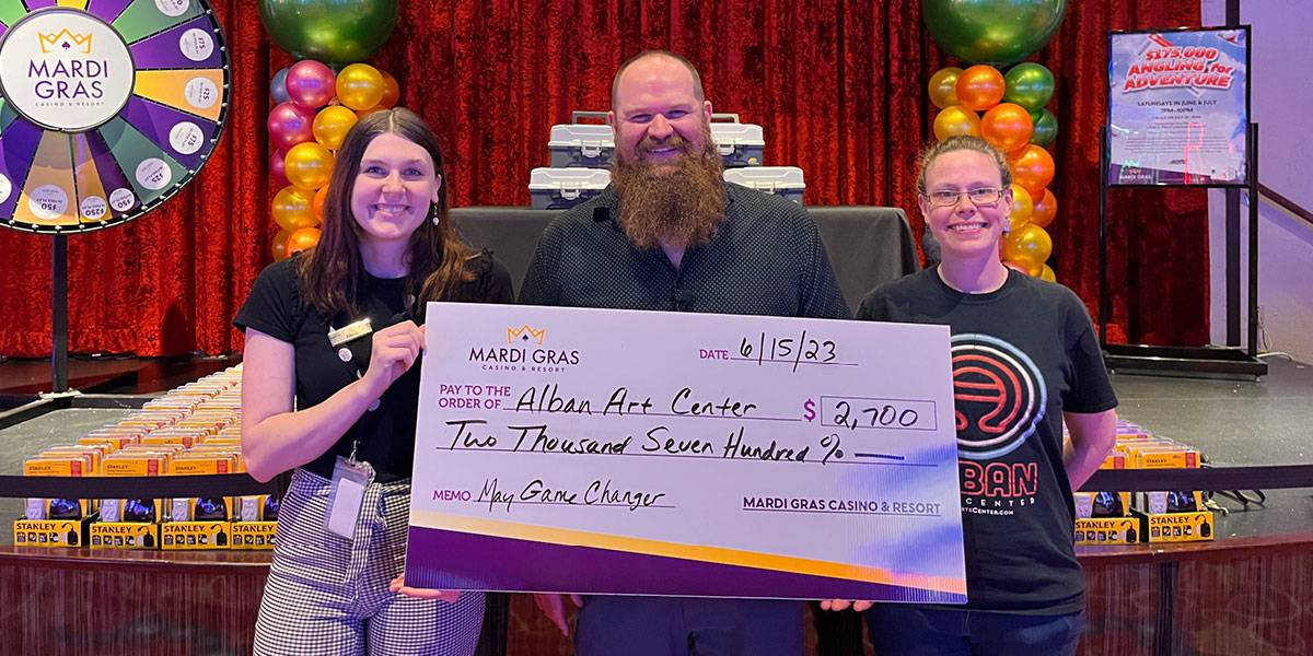 Mardi Gras Casino & Resort’s Giving Back to the Alban Art Center