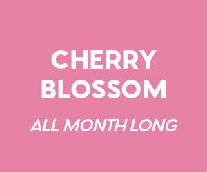 Cherry Blossom April drink special available all month long