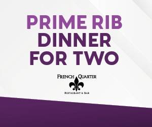 Prime rib dinner for two