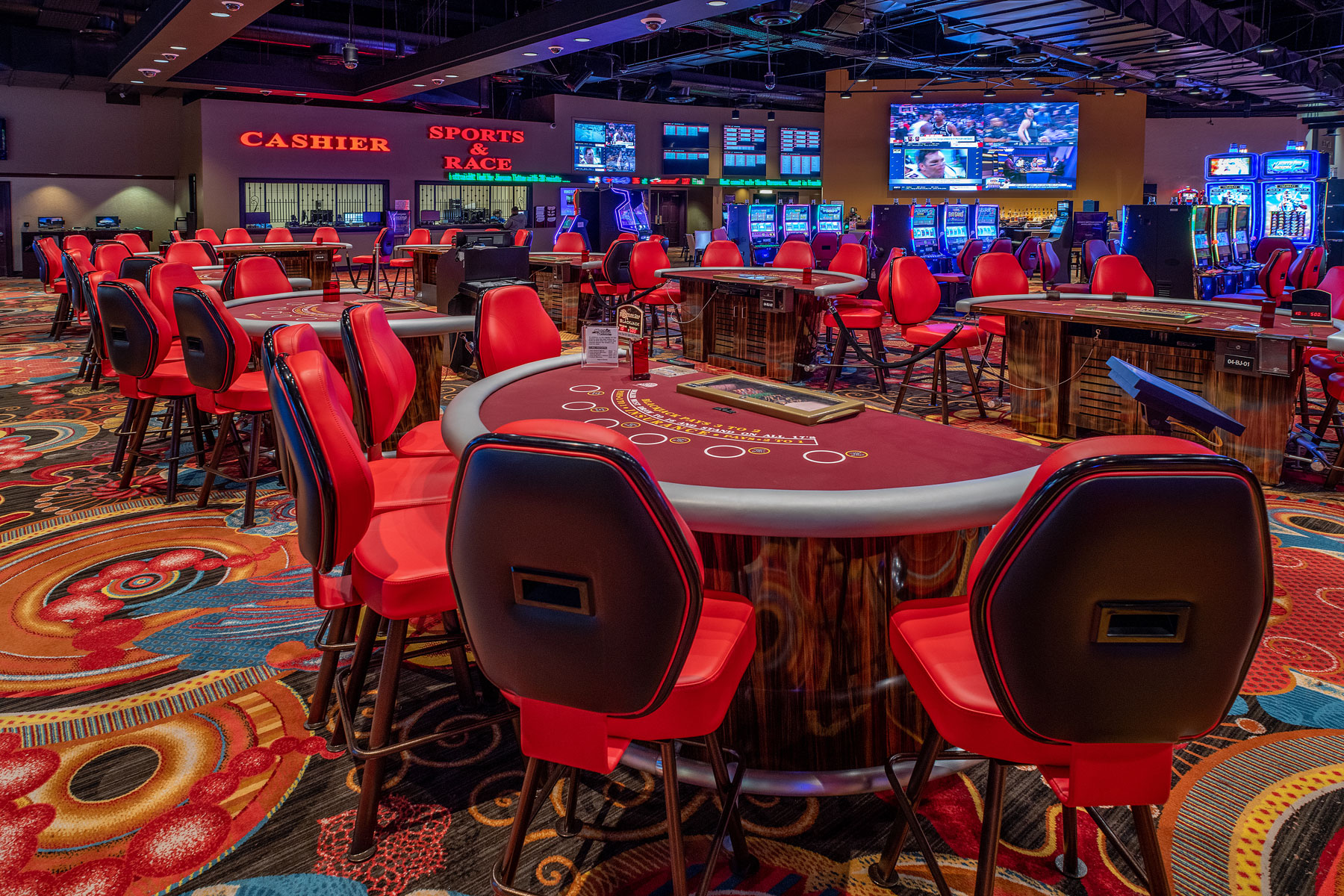 Table Games - View of game tables in the casino