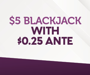 $5 Blackjack with $0.25 Ante