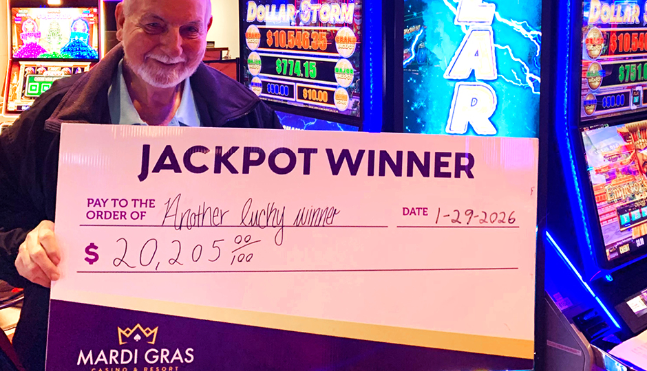 Clarence won a lucky jackpot on Dollar Storm