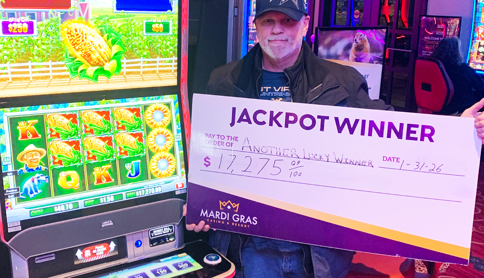 Joseph won a lucky jackpot on Lock It Link Riches