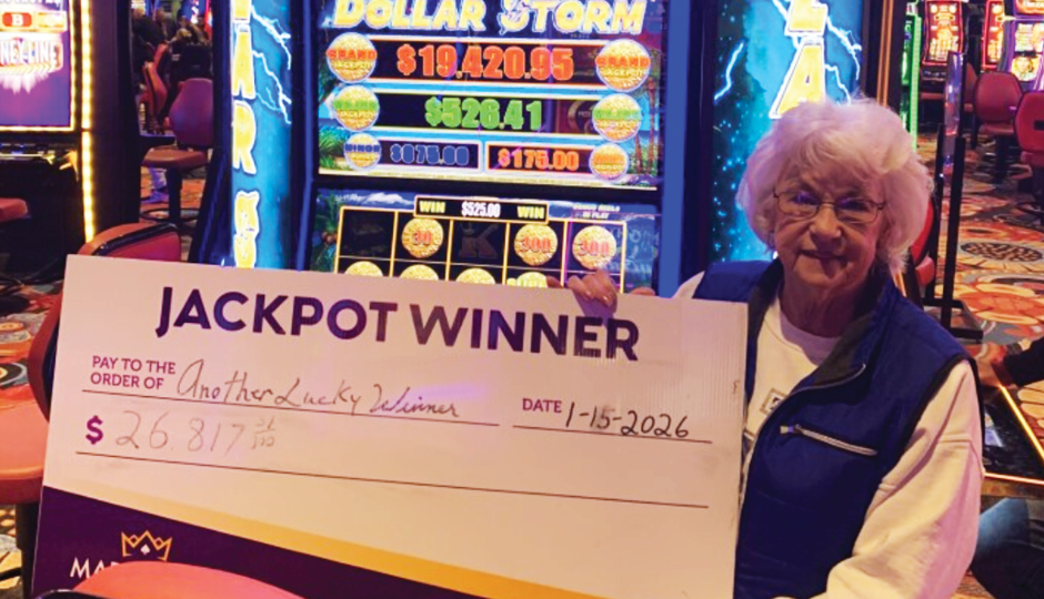 Brenda won a lucky jackpot on Dollar Storm